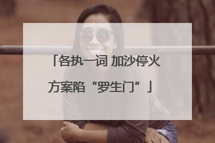 各执一词 加沙停火方案陷“罗生门”