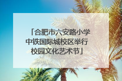 合肥市六安路小学中铁国际城校区举行校园文化艺术节