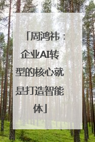 周鸿祎：企业AI转型的核心就是打造智能体