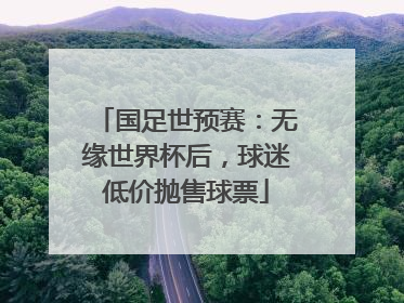 国足世预赛：无缘世界杯后，球迷低价抛售球票