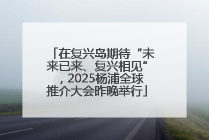 在复兴岛期待“未来已来、复兴相见”，2025杨浦全球推介大会昨晚举行