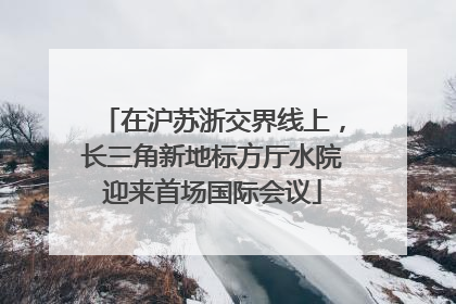 在沪苏浙交界线上，长三角新地标方厅水院迎来首场国际会议