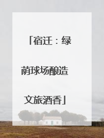宿迁：绿荫球场酿造文旅酒香