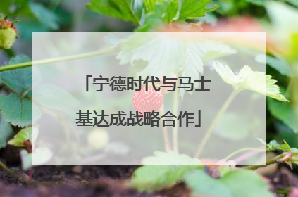 宁德时代与马士基达成战略合作