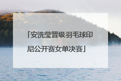 安洗莹晋级羽毛球印尼公开赛女单决赛