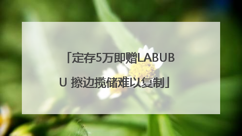 定存5万即赠LABUBU 擦边揽储难以复制