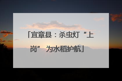 宜章县：杀虫灯“上岗” 为水稻护航