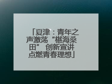 夏津：青年之声激荡“椹海桑田” 创新宣讲点燃青春理想