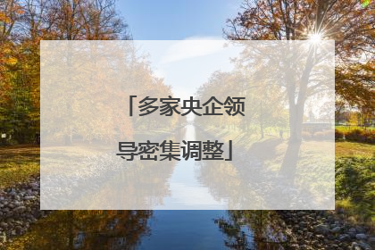 多家央企领导密集调整