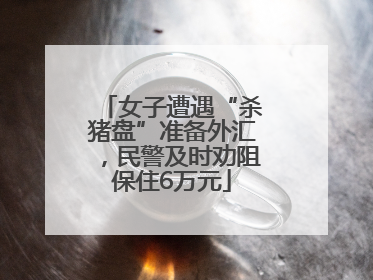女子遭遇“杀猪盘”准备外汇，民警及时劝阻保住6万元