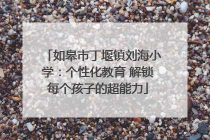 如皋市丁堰镇刘海小学：个性化教育 解锁每个孩子的超能力