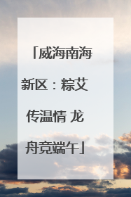 威海南海新区：粽艾传温情 龙舟竞端午
