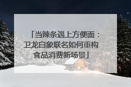 当辣条遇上方便面：卫龙白象联名如何重构食品消费新场景