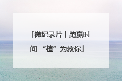 微纪录片丨跑赢时间 “植”为救你