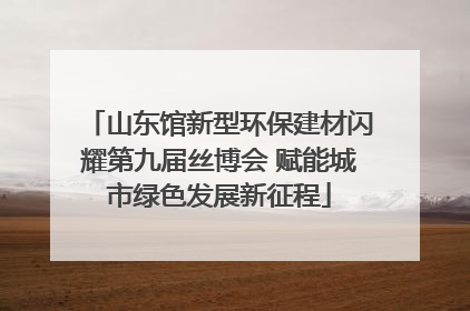 山东馆新型环保建材闪耀第九届丝博会 赋能城市绿色发展新征程