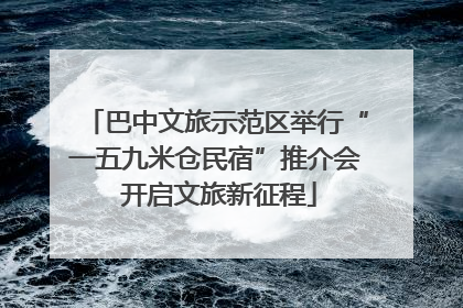 巴中文旅示范区举行“一五九米仓民宿”推介会 开启文旅新征程