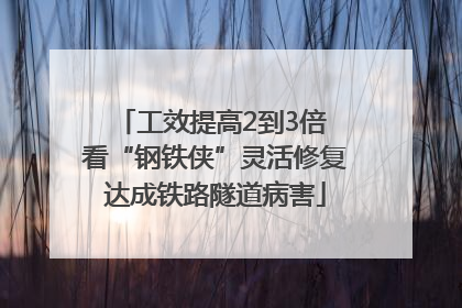 工效提高2到3倍 看“钢铁侠”灵活修复达成铁路隧道病害