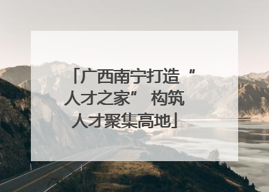 广西南宁打造“人才之家” 构筑人才聚集高地