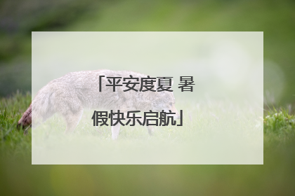 平安度夏 暑假快乐启航