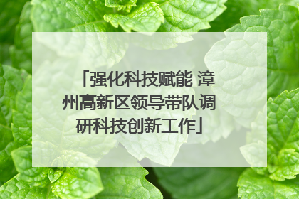 强化科技赋能 漳州高新区领导带队调研科技创新工作