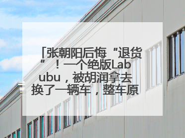 张朝阳后悔“退货”！一个绝版Labubu，被胡润拿去换了一辆车，整车原价值上百万元