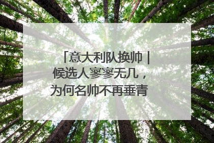 意大利队换帅｜候选人寥寥无几，为何名帅不再垂青“蓝衣军团”？