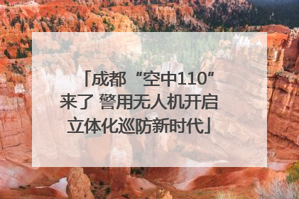 成都“空中110”来了 警用无人机开启立体化巡防新时代