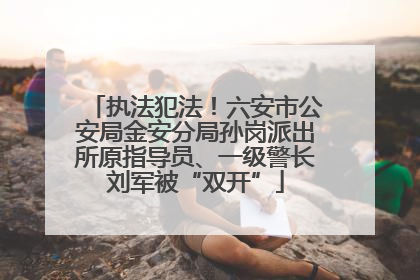 执法犯法！六安市公安局金安分局孙岗派出所原指导员、一级警长刘军被“双开”