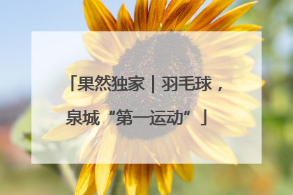 果然独家｜羽毛球，泉城“第一运动”