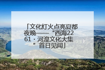文化灯火点亮夏都夜晚——“西海2261・河湟文化大集”首日见闻