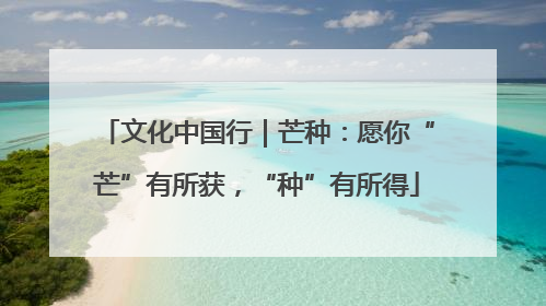 文化中国行｜芒种：愿你“芒”有所获，“种”有所得