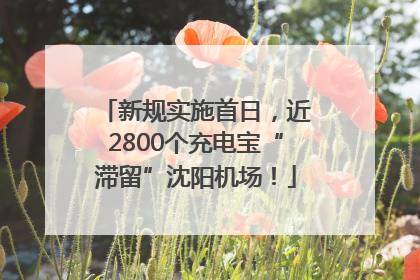 新规实施首日，近2800个充电宝“滞留”沈阳机场！