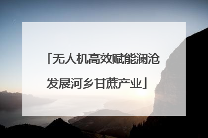 无人机高效赋能澜沧发展河乡甘蔗产业