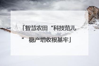 智慧农田“科技范儿” 稳产增收根基牢