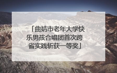 曲靖市老年大学快乐男孩合唱团首次跨省实践斩获一等奖