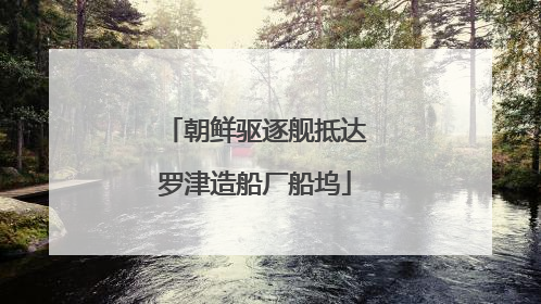 朝鲜驱逐舰抵达罗津造船厂船坞