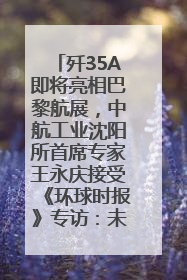歼35A即将亮相巴黎航展，中航工业沈阳所首席专家王永庆接受《环球时报》专访：未来数量可以有很多