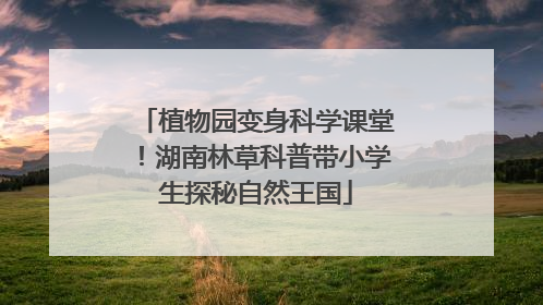 植物园变身科学课堂！湖南林草科普带小学生探秘自然王国