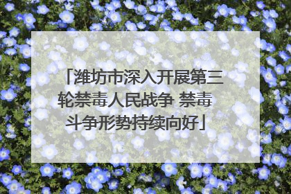 潍坊市深入开展第三轮禁毒人民战争 禁毒斗争形势持续向好