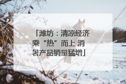 潍坊：清凉经济乘“热”而上 消暑产品销量猛增