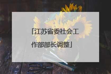 江苏省委社会工作部部长调整