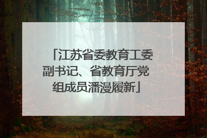 江苏省委教育工委副书记、省教育厅党组成员潘漫履新