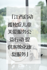 江西启动孤独症儿童关爱服务公益行动 提供系统化康复服务
