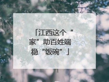 江西这个“家”助百姓端稳“饭碗”