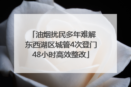 油烟扰民多年难解 东西湖区城管4次登门48小时高效整改