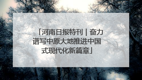 河南日报特刊｜奋力谱写中原大地推进中国式现代化新篇章