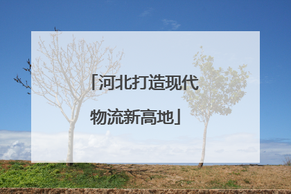 河北打造现代物流新高地