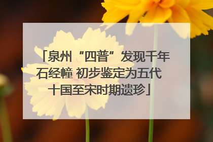 泉州“四普”发现千年石经幢 初步鉴定为五代十国至宋时期遗珍