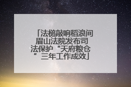 法槌敲响稻浪间 眉山法院发布司法保护“天府粮仓”三年工作成效