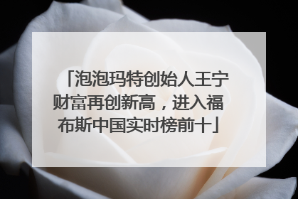 泡泡玛特创始人王宁财富再创新高，进入福布斯中国实时榜前十